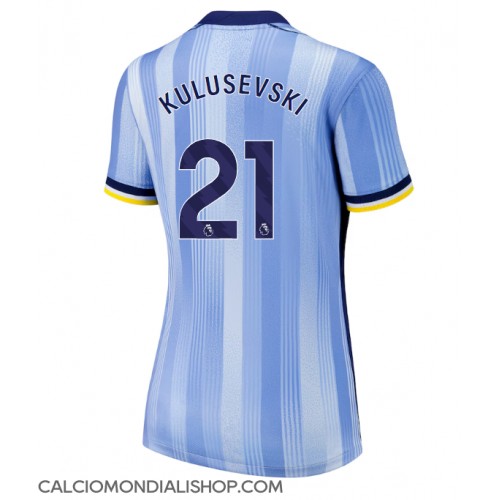 Maglie da calcio Tottenham Hotspur Dejan Kulusevski #21 Seconda Maglia Femminile 2024-25 Manica Corta